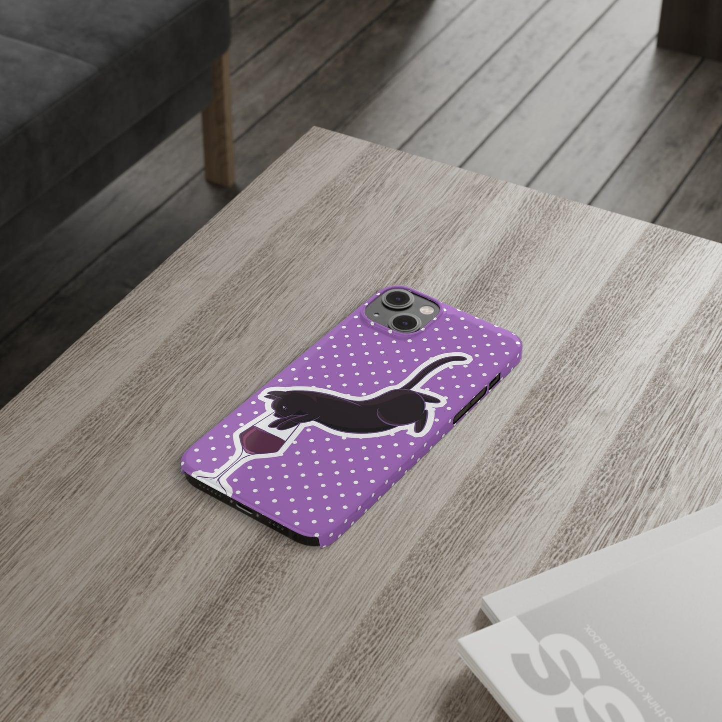 Cat x Cabernet Wine Phone Case