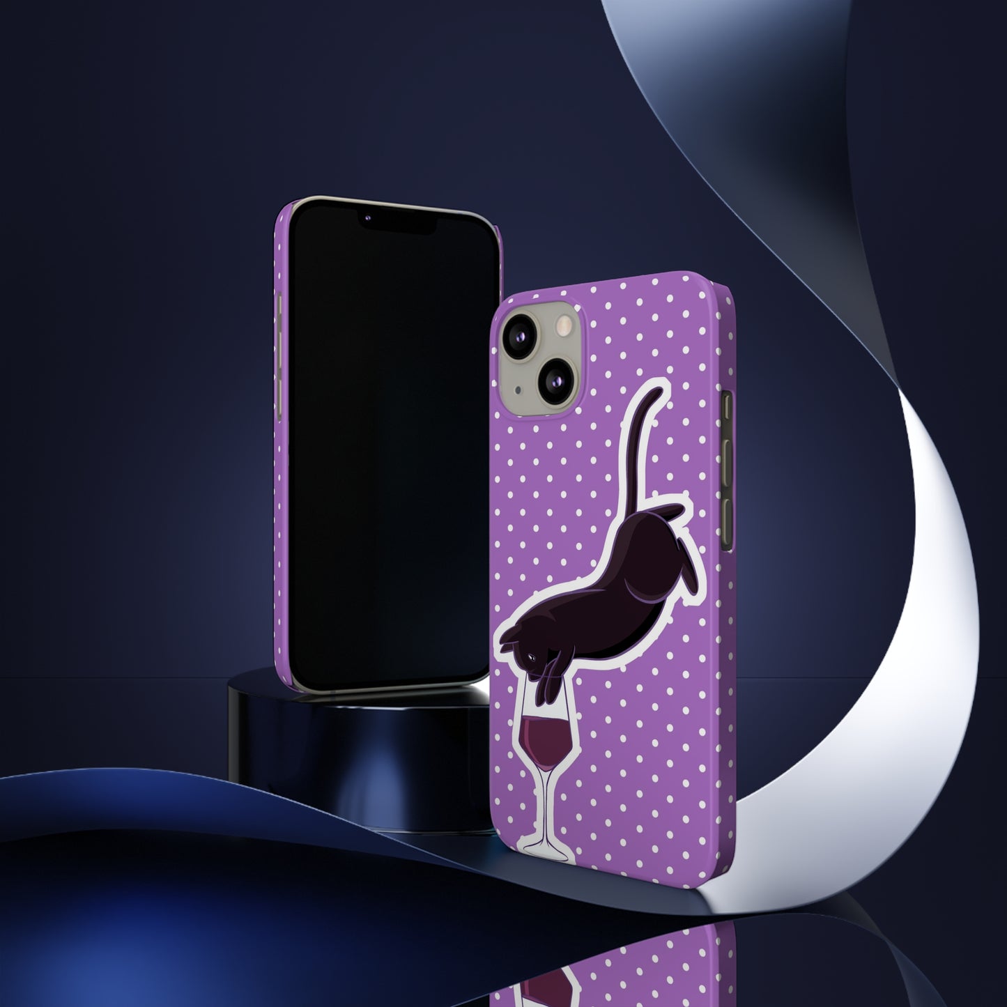 Cat x Cabernet Wine Phone Case