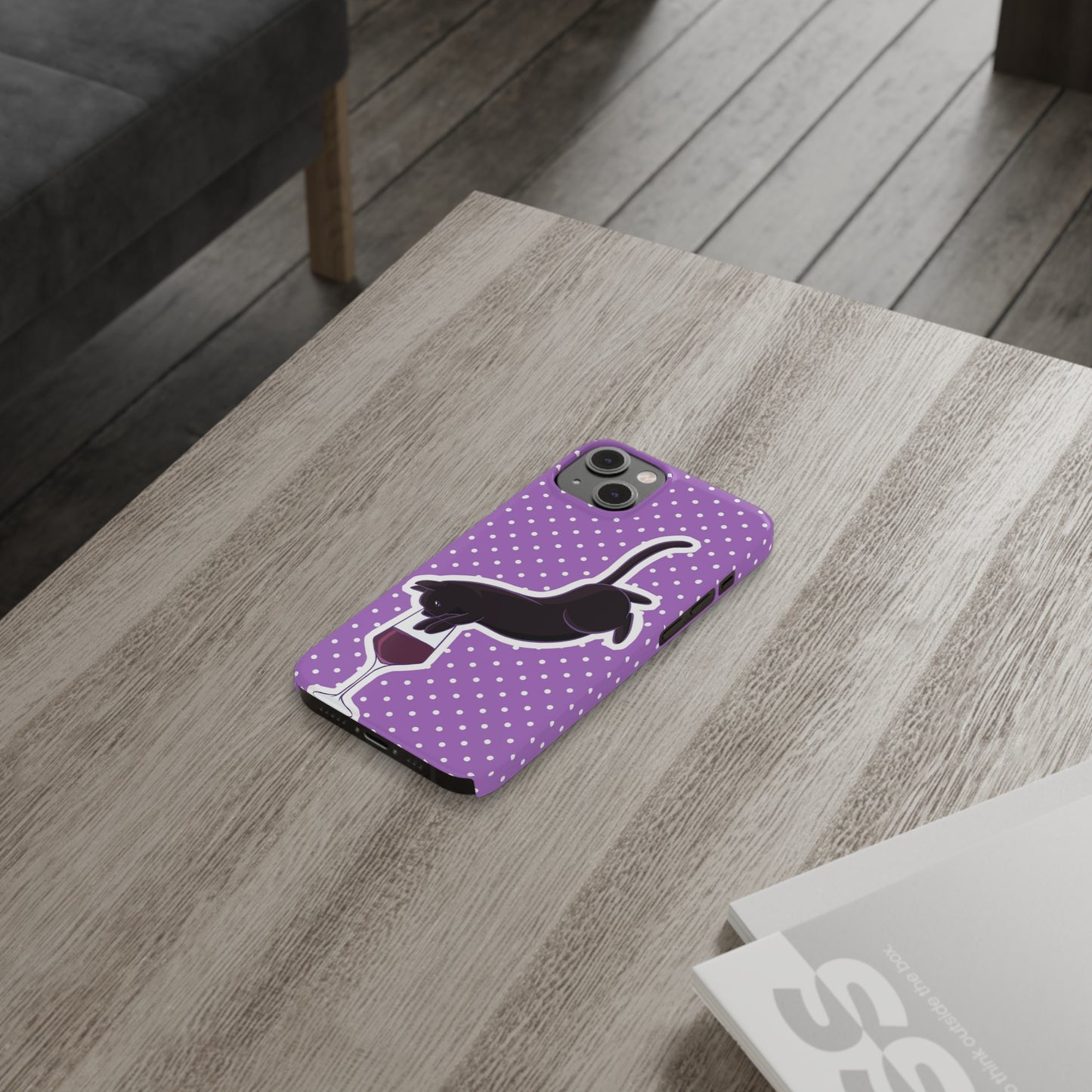Cat x Cabernet Wine Phone Case