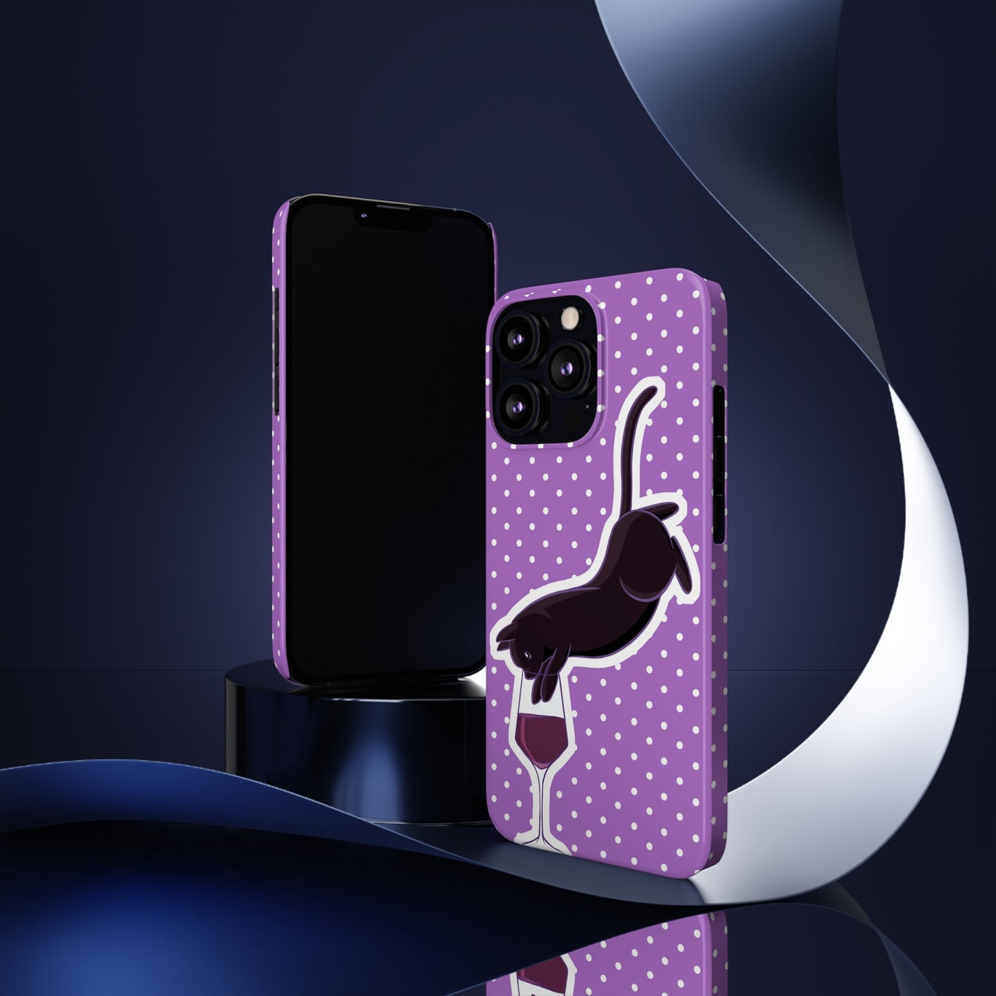 Cat x Cabernet Wine Phone Case
