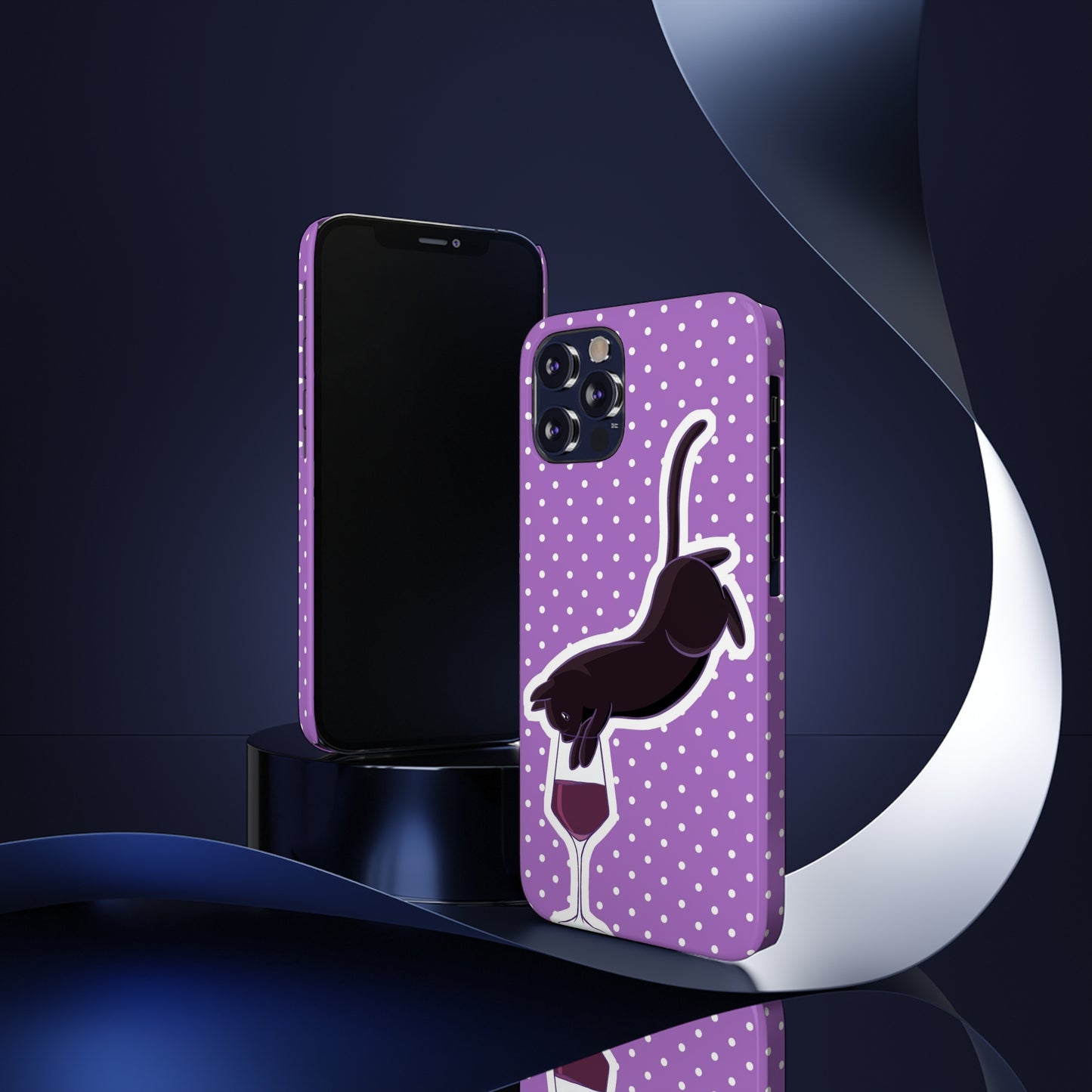 Cat x Cabernet Wine Phone Case
