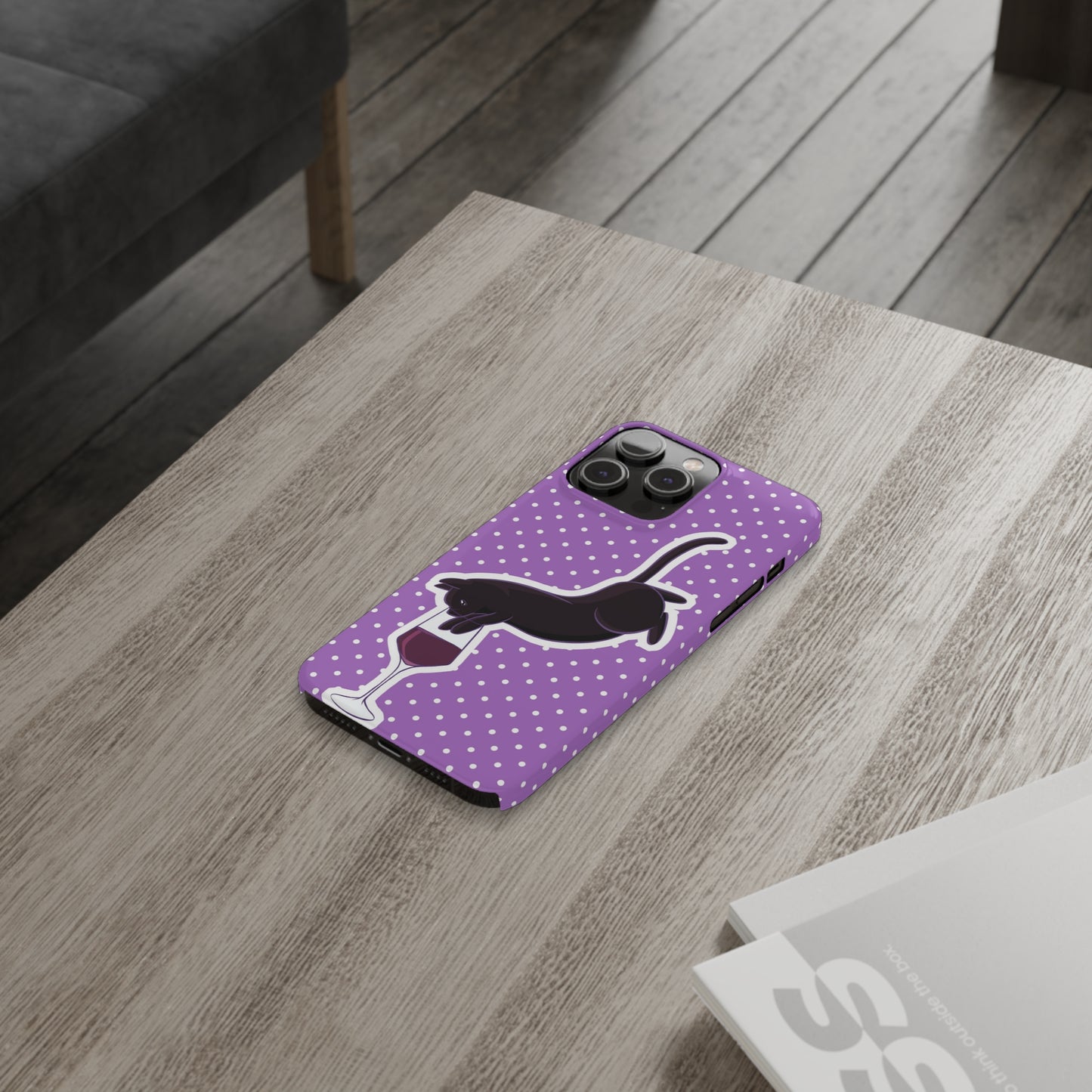 Cat x Cabernet Wine Phone Case