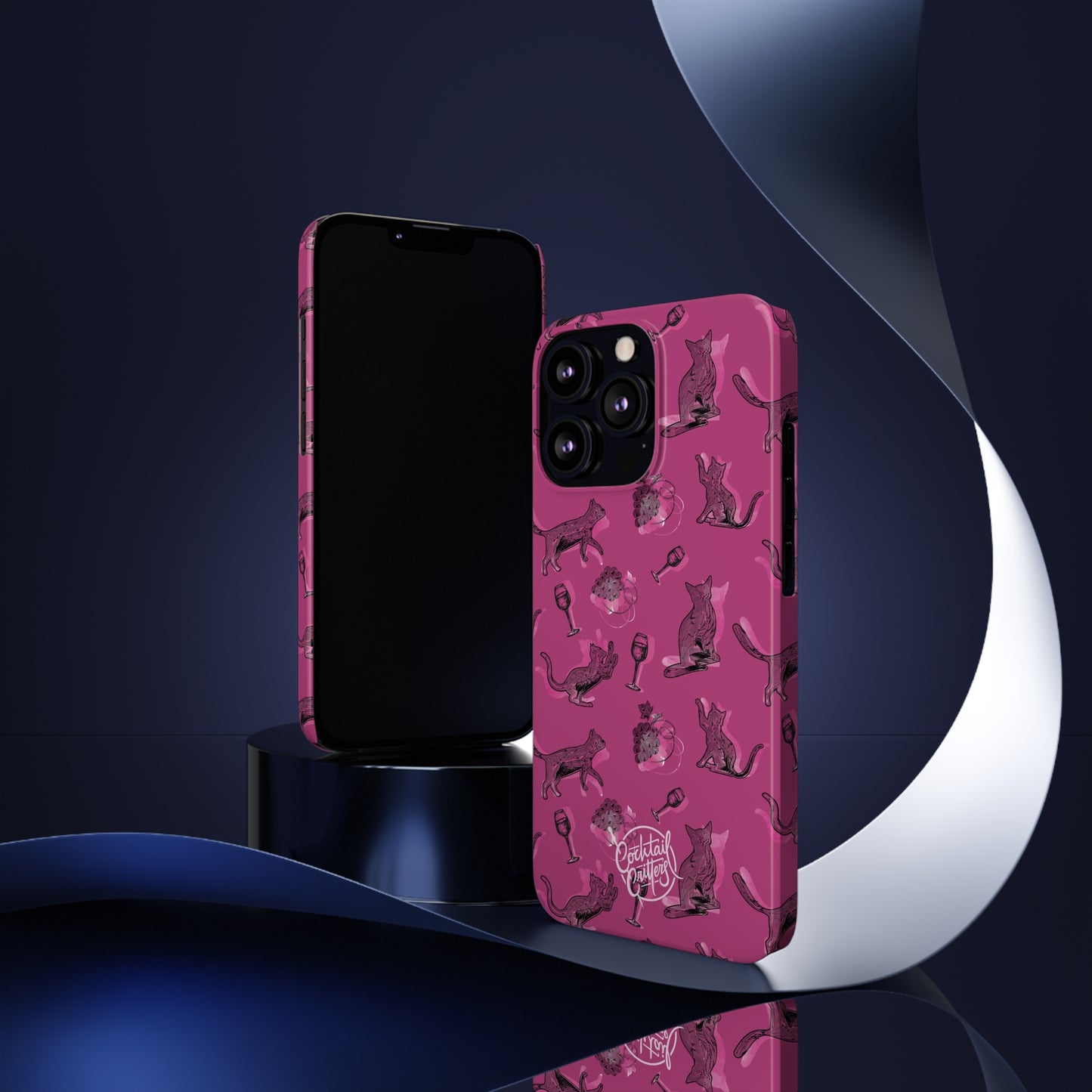 Cat x Merlot Wine Phone Case