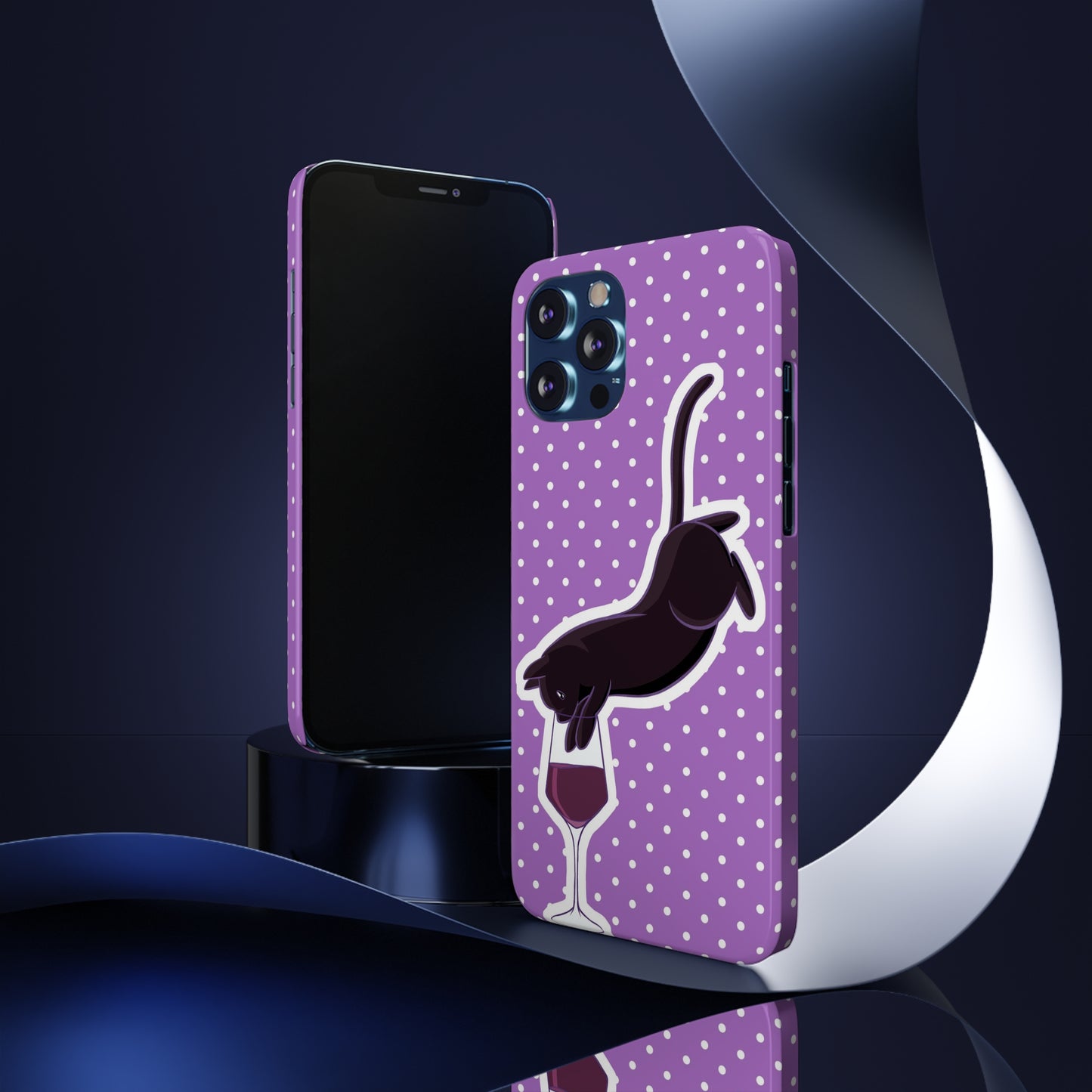 Cat x Cabernet Wine Phone Case
