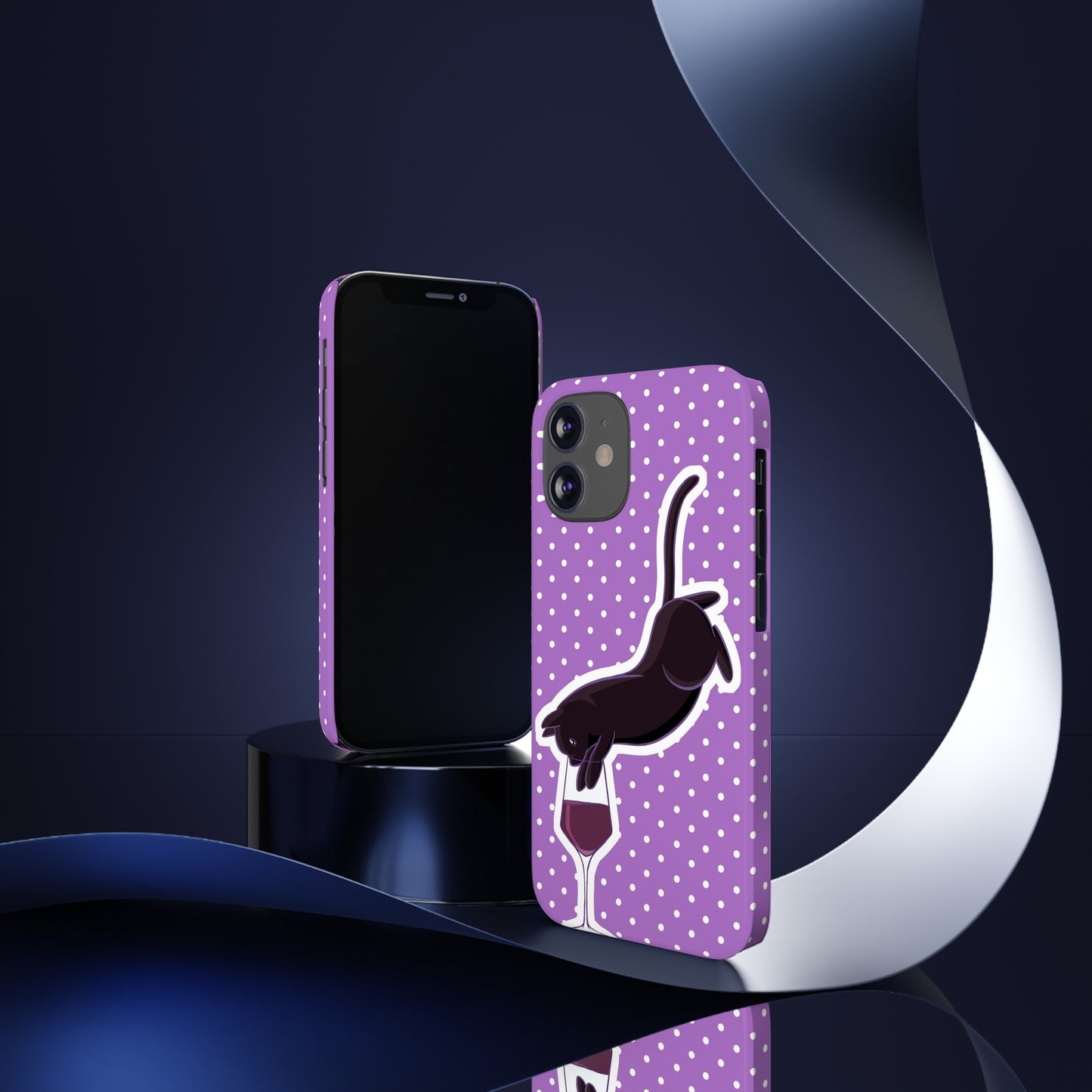 Cat x Cabernet Wine Phone Case
