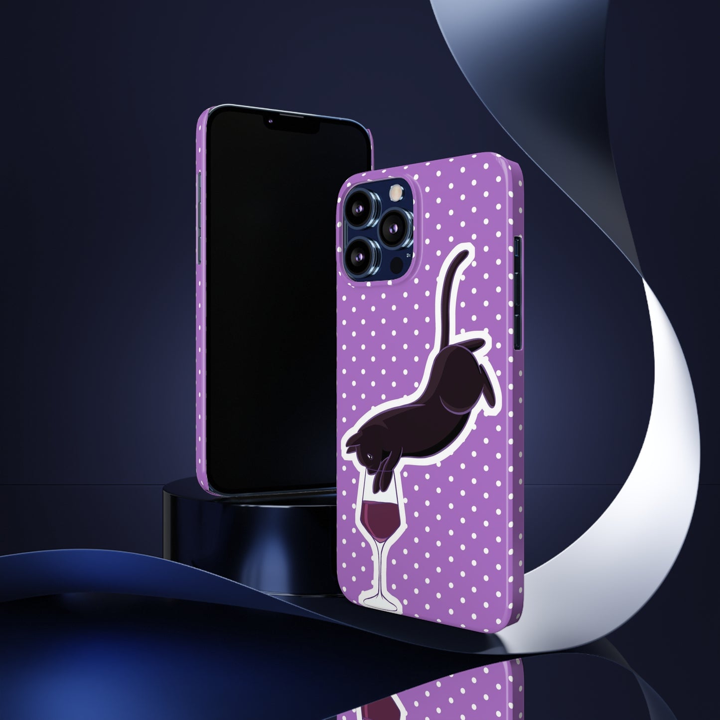 Cat x Cabernet Wine Phone Case