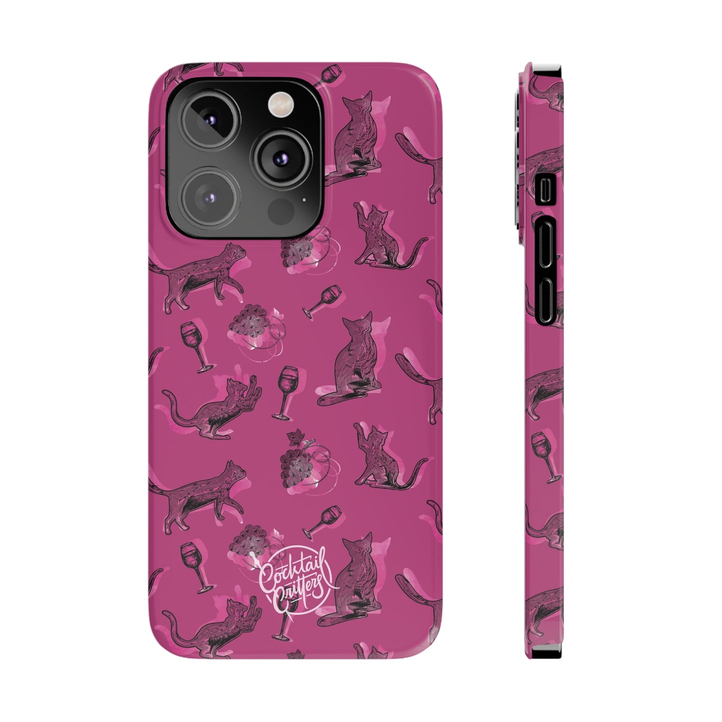 Cat x Merlot Wine Phone Case