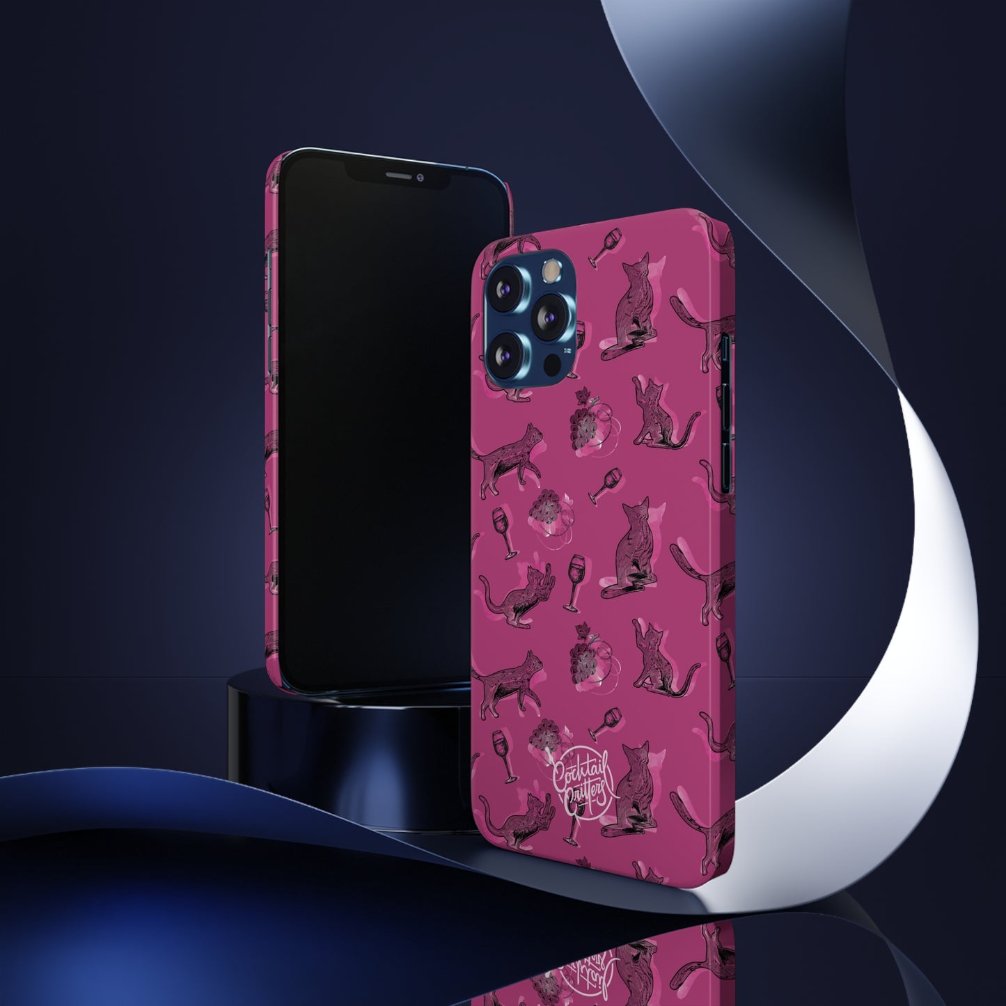 Cat x Merlot Wine Phone Case