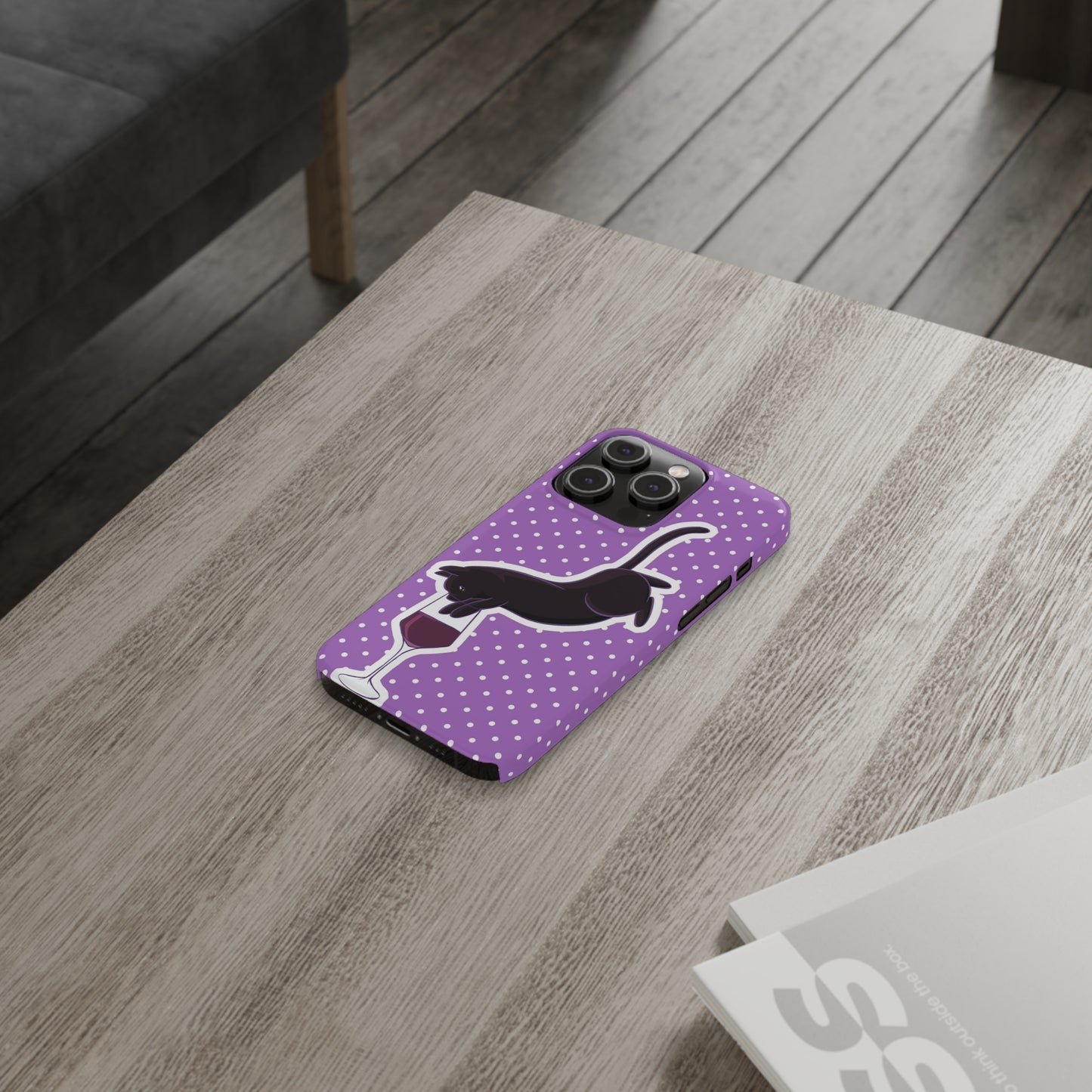 Cat x Cabernet Wine Phone Case