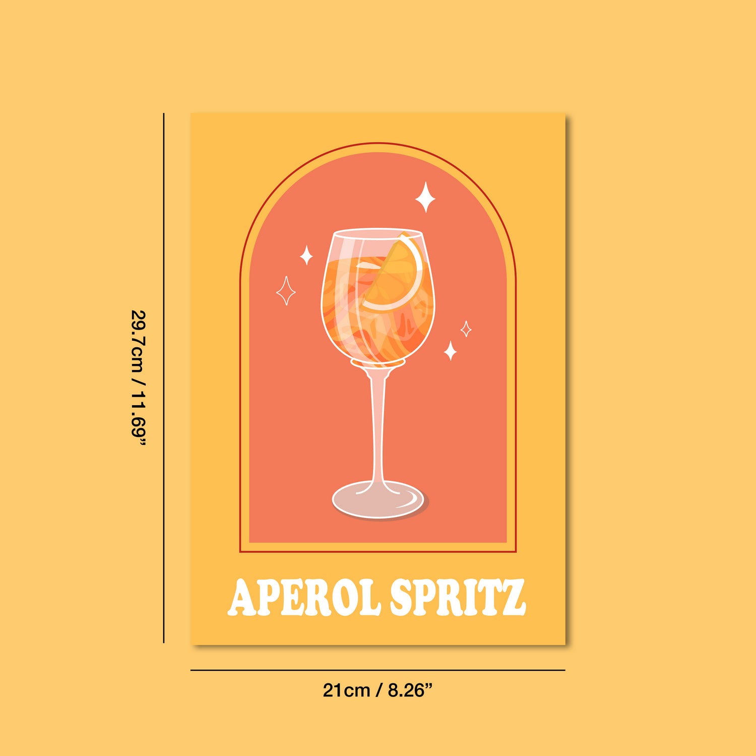 Aperol Spritz Art Print by Cocktail Critters