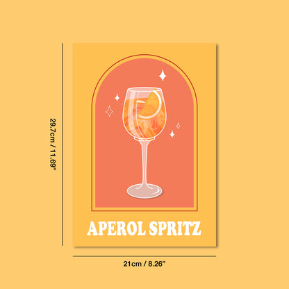 Aperol Spritz Art Print by Cocktail Critters