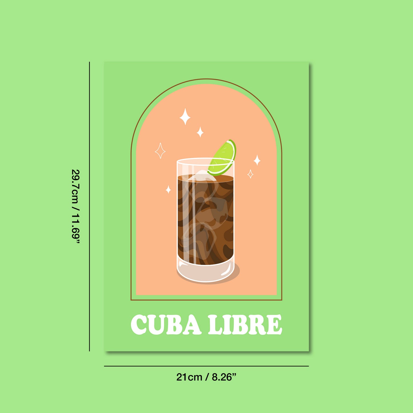 Cuba Libre Art Print by Cocktail Critters