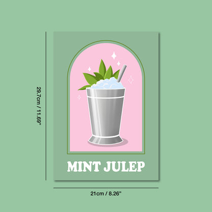 Mint Julep Art Print by Cocktail Critters