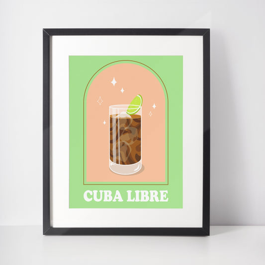Cuba Libre Art Print by Cocktail Critters