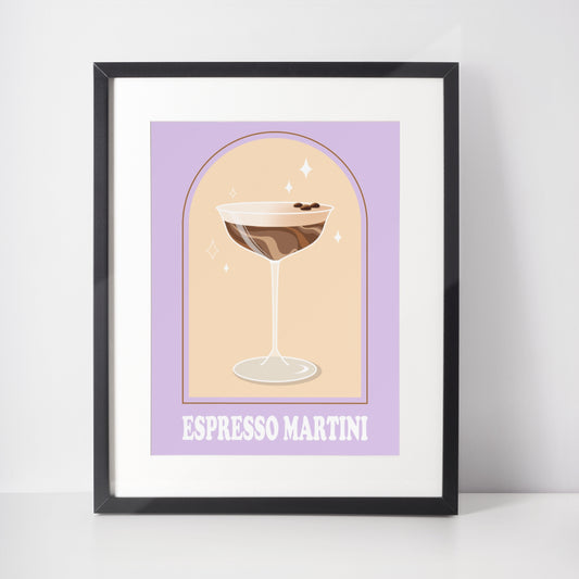Espresso Martini Art Print by Cocktail Critters
