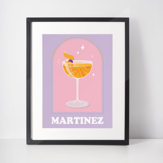 Martinez Art Print by Cocktail Critters