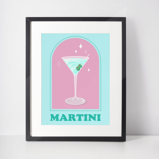 Martini Cocktail Art Print by Cocktail Critters