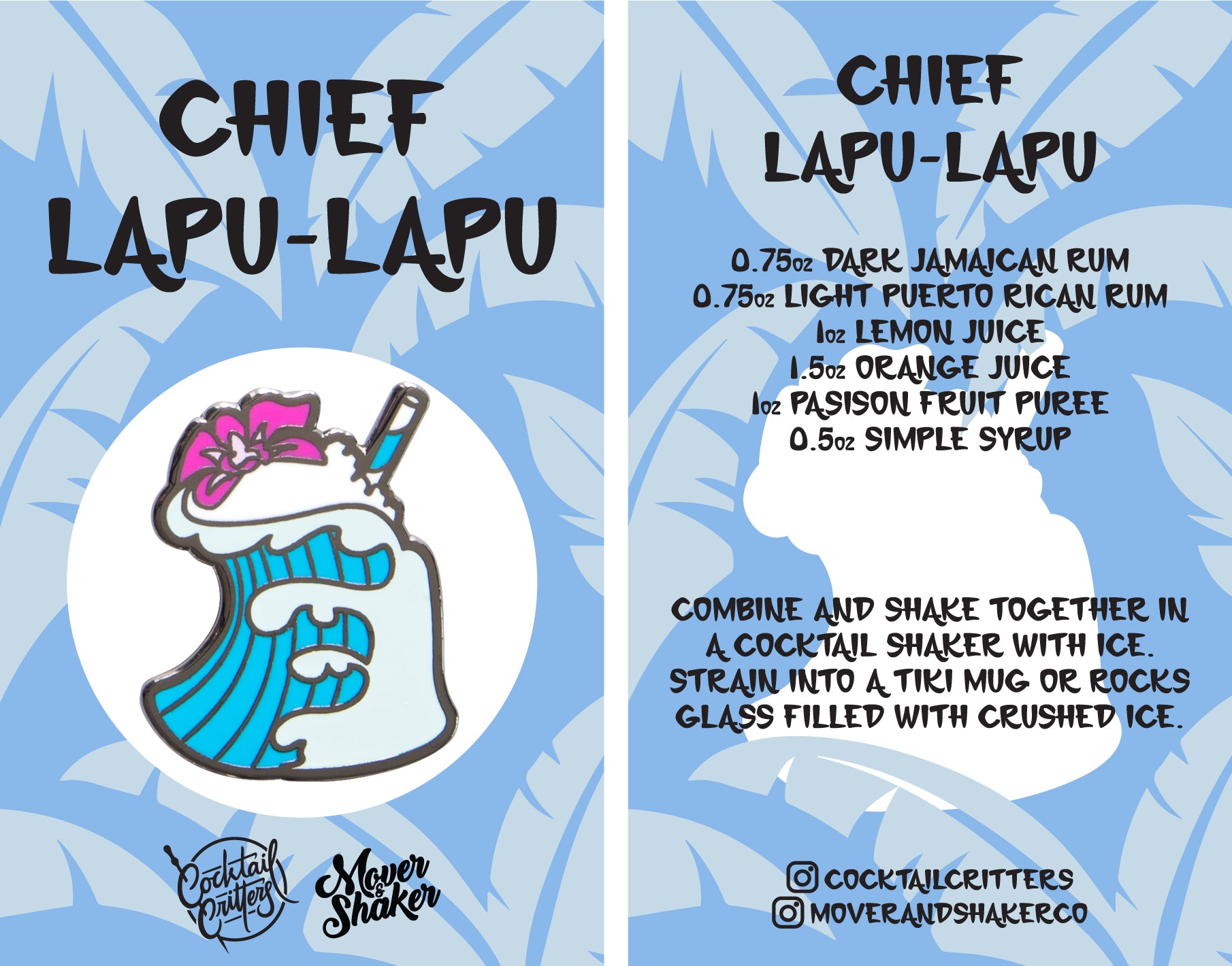 Tiki Pin Set (Blue)