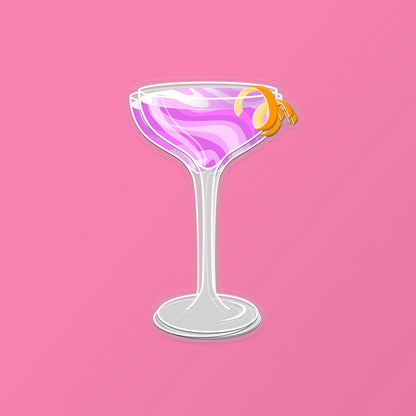 Cosmopolitan Cocktail Sticker by Cocktail Critters