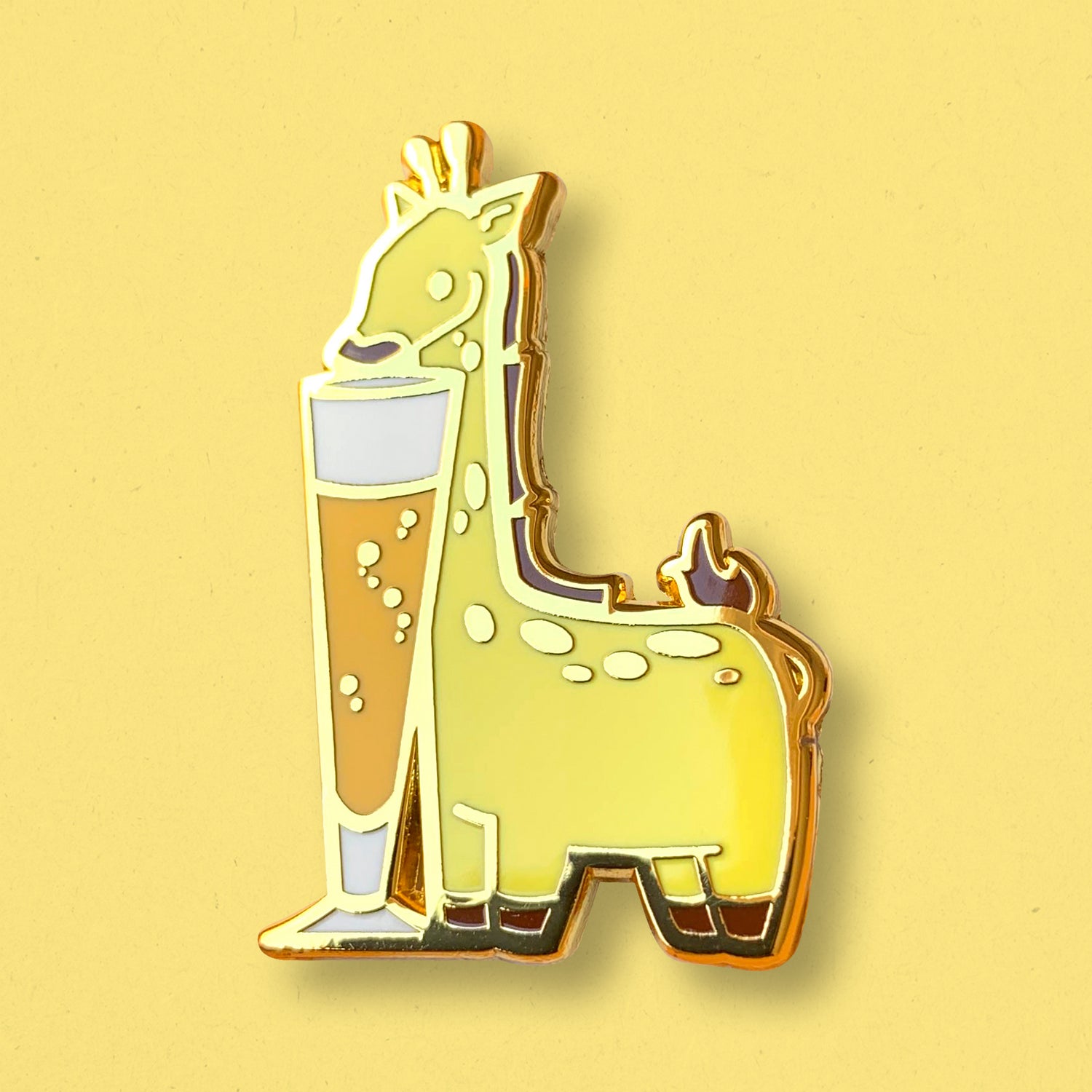 Giraffe x Beer Enamel Pin – Cocktail Critters