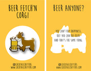 Corgi & Beer Hard Enamel Pin by Cocktail Critters