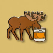 Canadian Moose & Rye Whiskey Hard Enamel Pin by Cocktail Critters
