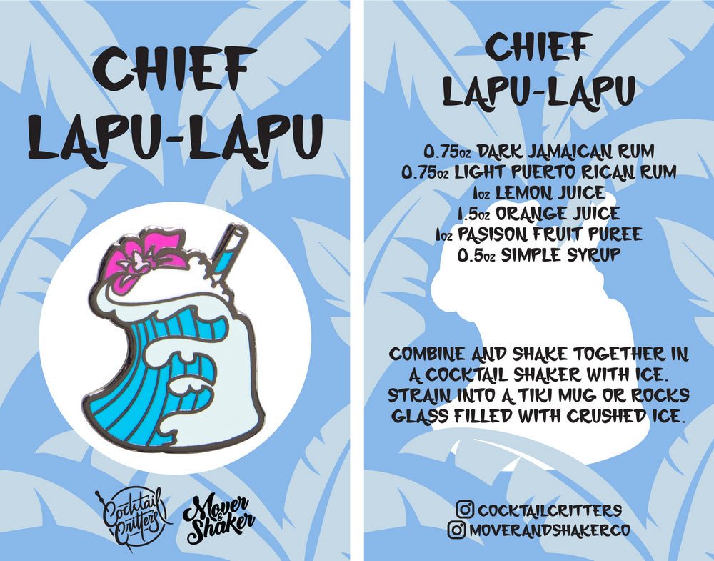 Chief Lapu-Lapu Cocktail Enamel Pin by Cocktail Critters