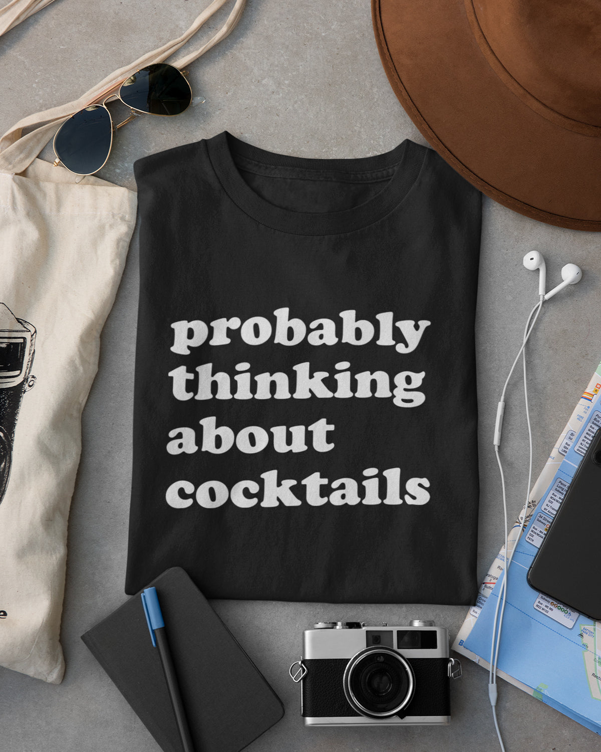 Probably Thinking About Cocktails Unisex T-Shirt