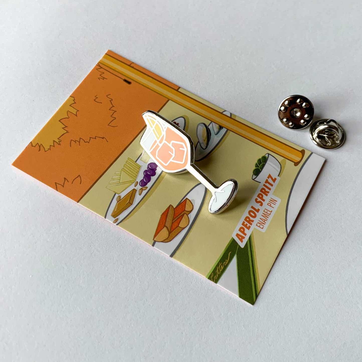 Aperol Spritz Cocktail Pin by Cocktail Critters