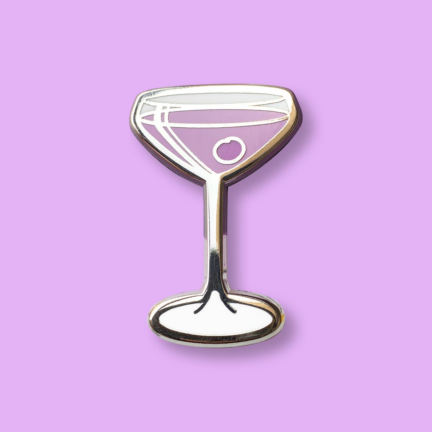 Aviation Cocktail Enamel Pin by Cocktail Critters