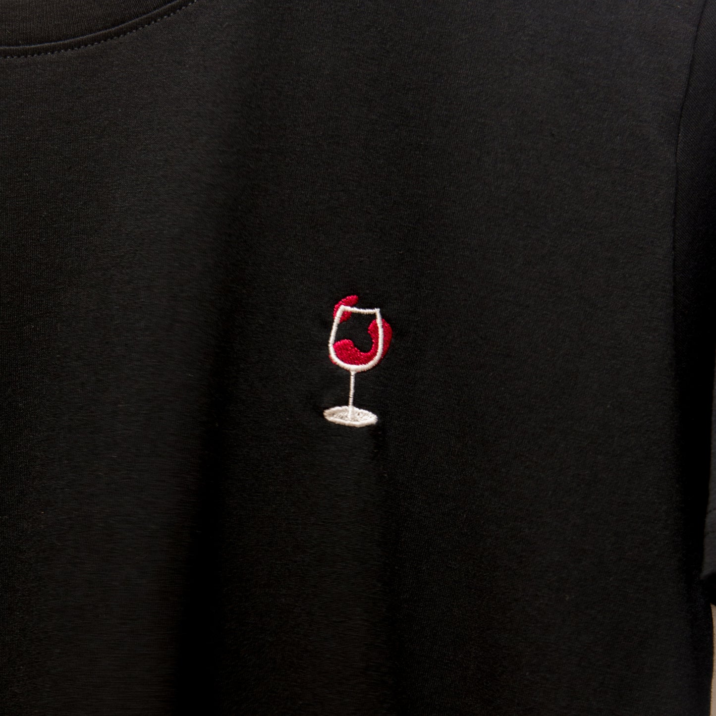 Red Wine Embroidered T-Shirt