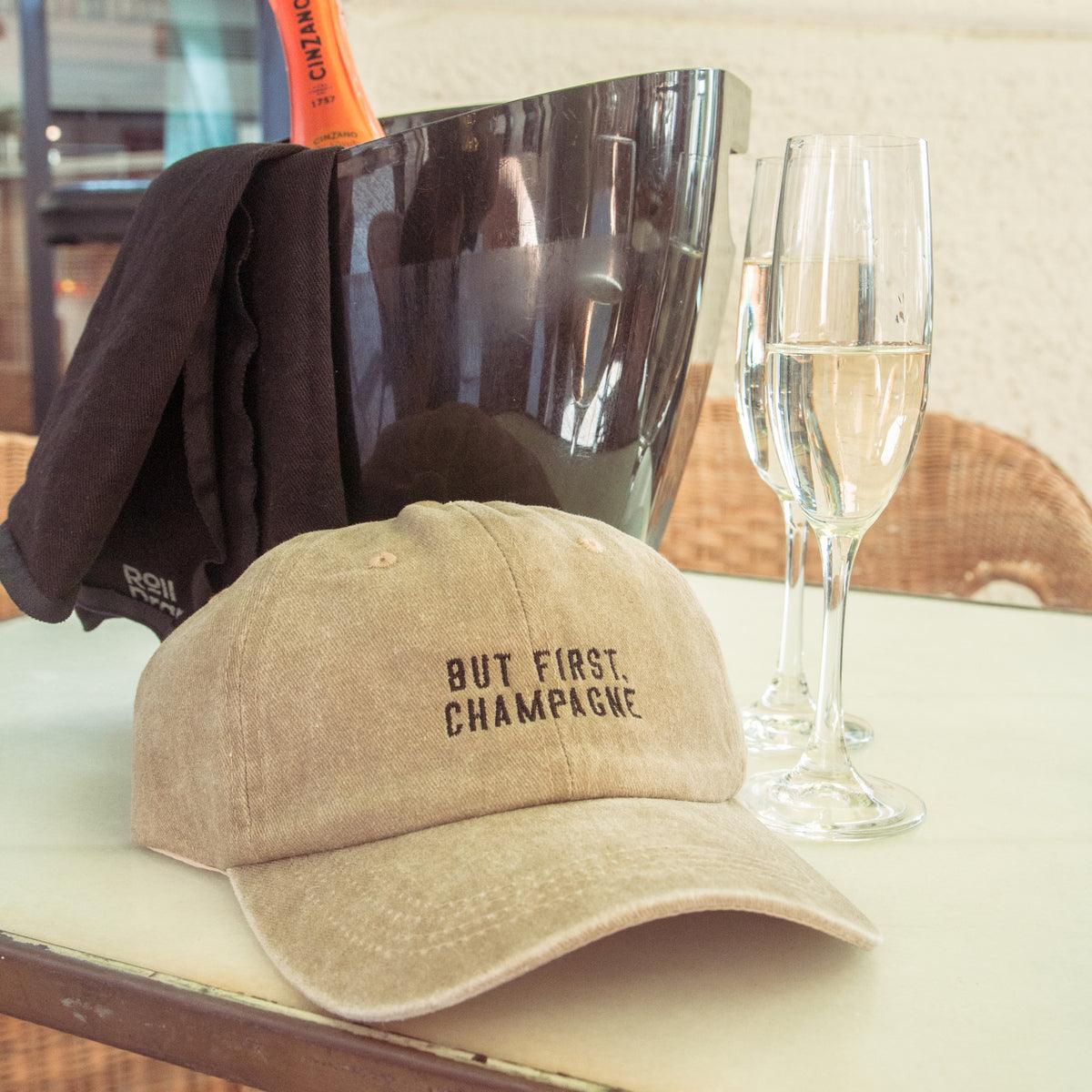 But First, Champagne Dad Hat by Cocktail Critters