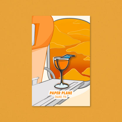 Paper Plane Cocktail Pin