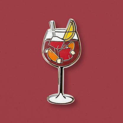 Sangria Glass Cocktail Pin by Cocktail Critters