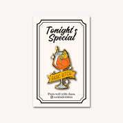Aperol Spritz Cocktail Pin with Basic Bitch Banner in Orange