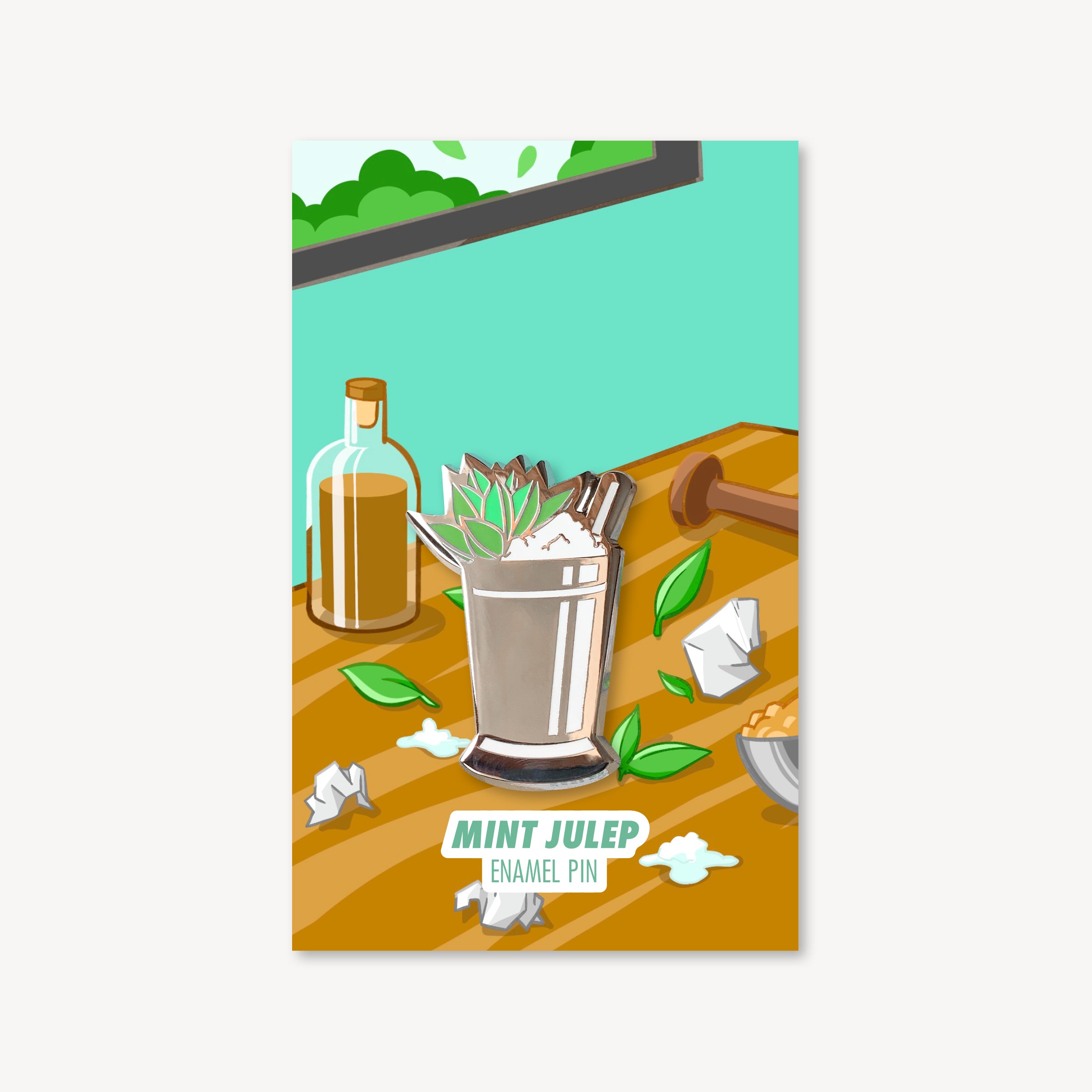 Mint Julep Cocktail Pin