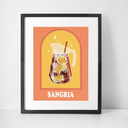 Sangria Art Print by Cocktail Critters