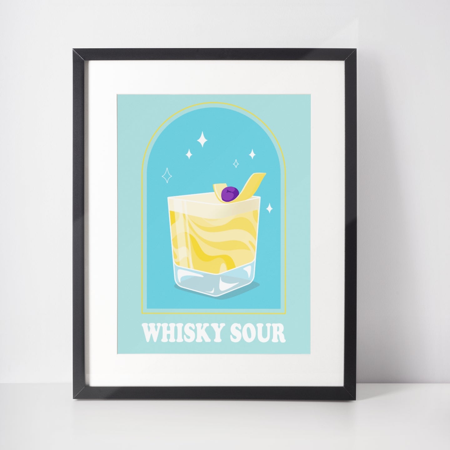 Whisky Sour Art Print by Cocktail Critters