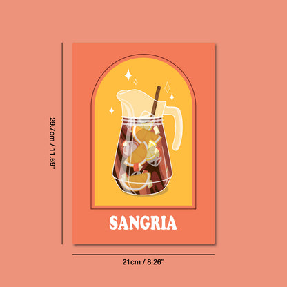 Sangria Art Print by Cocktail Critters