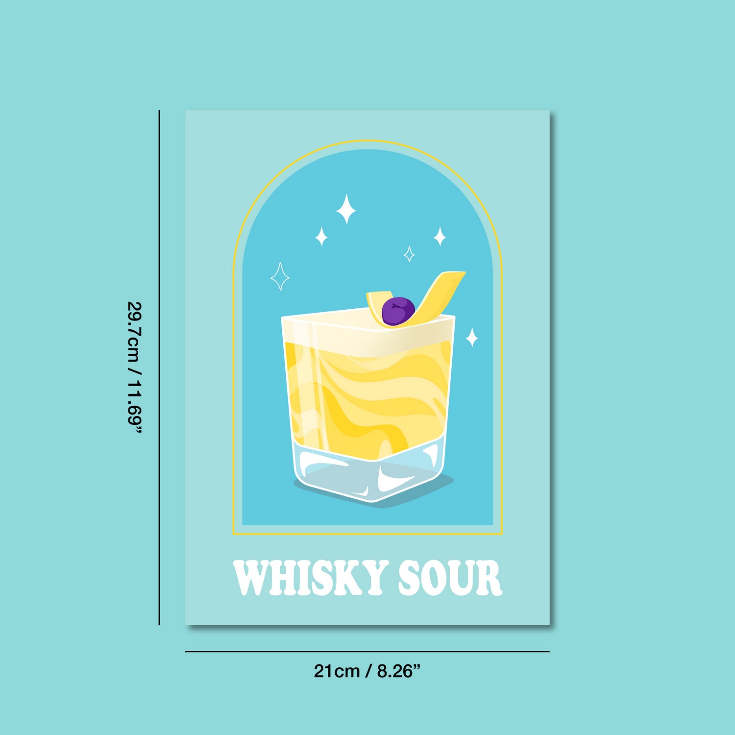 Whisky Sour Art Print by Cocktail Critters