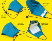 Solid Color Face Masks with Rope