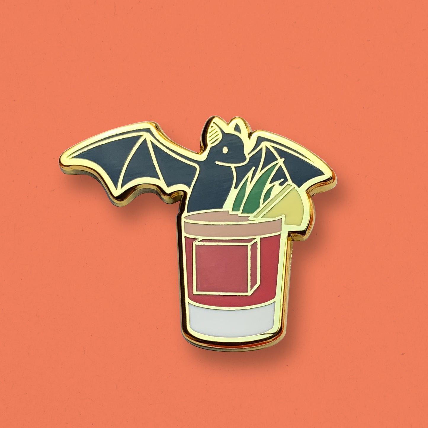 Bacardi Jungle Bird Cocktail Enamel Pin by Cocktail Critters