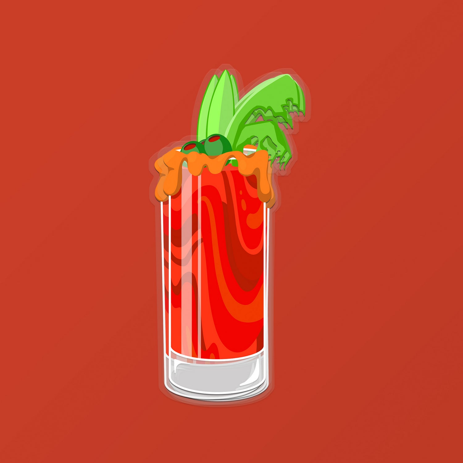 Bloody Mary Cocktail Sticker by Cocktail Critters