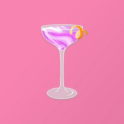 Cosmopolitan Cocktail Sticker by Cocktail Critters