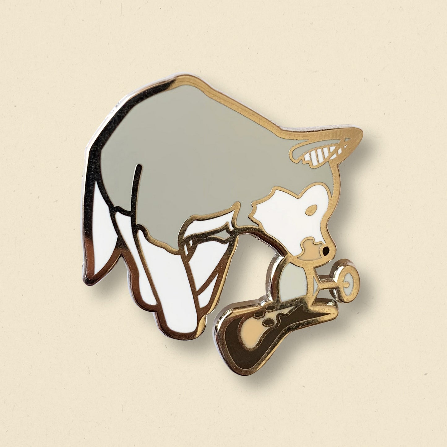 Husky and Espresso Martini Cocktail Hard Enamel Pin by Cocktail Critters