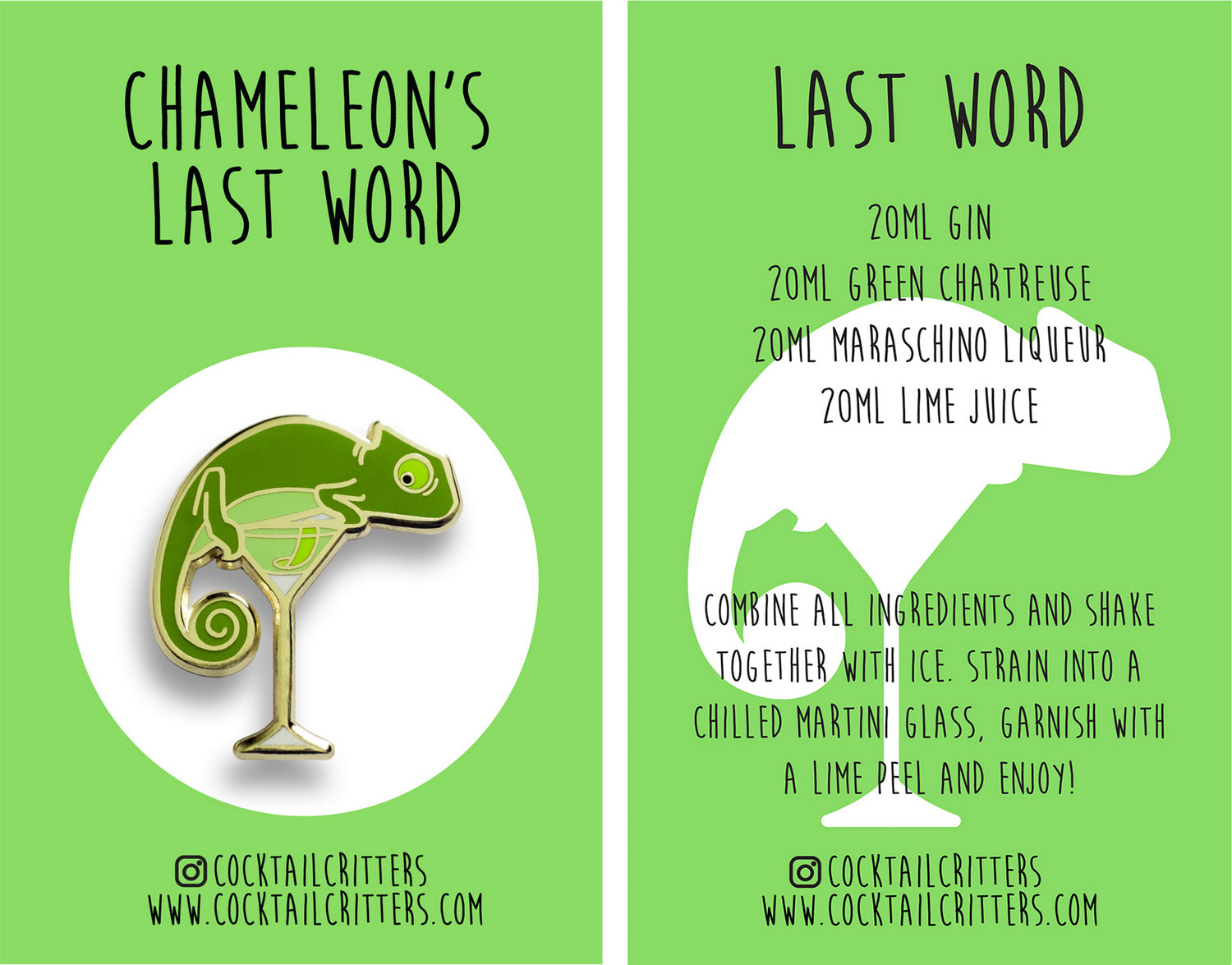 Chameleon x Last Word Pin