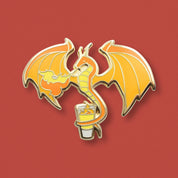 Dragon & Overproof Rum Hard Enamel Pin by Cocktail Critters