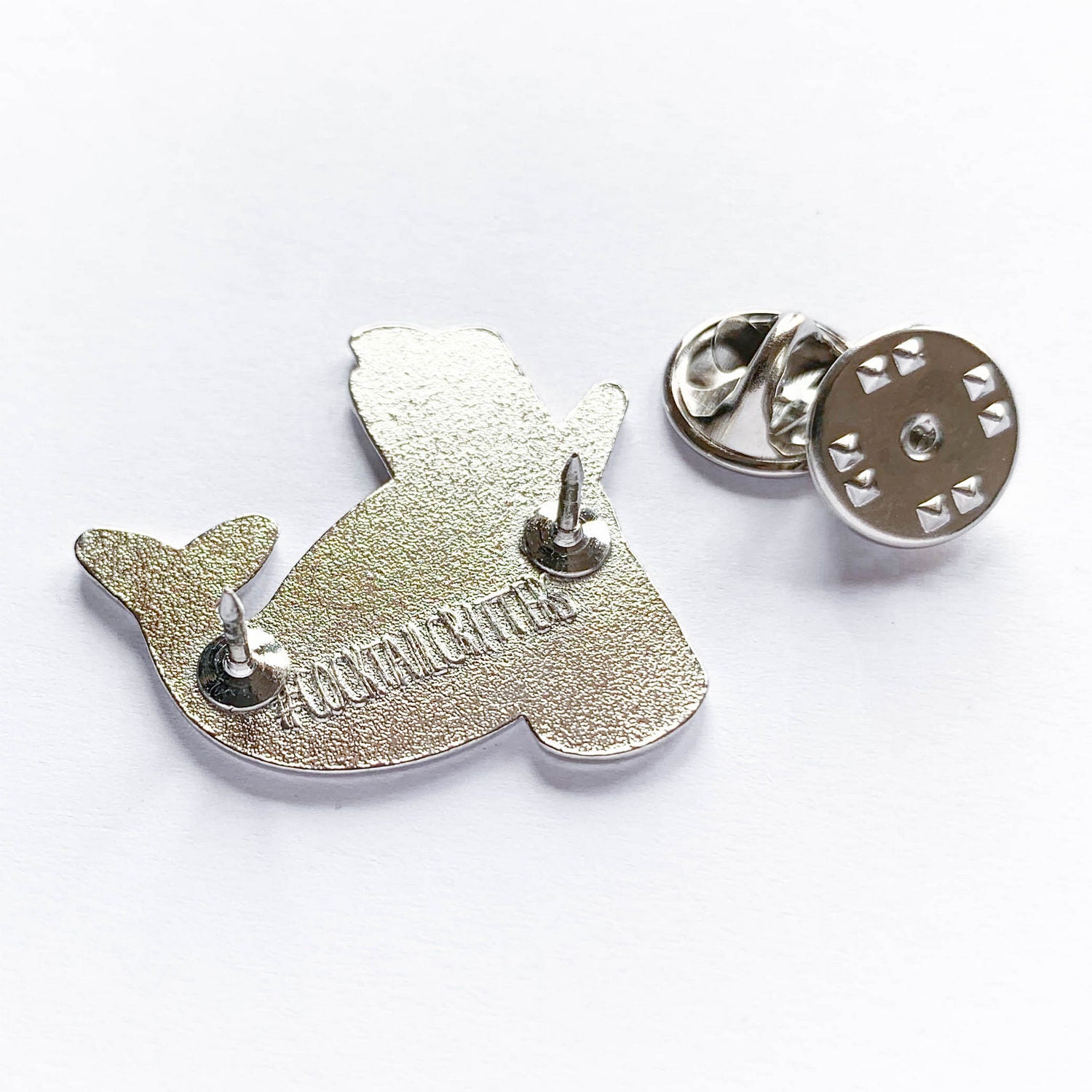 Narwhal & Paloma Cocktail Hard Enamel Pin by Cocktail Critters