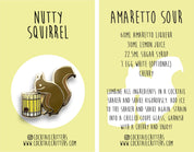 Squirrel & Amaretto Sour Cocktail Hard Enamel Pin by Cocktail Critters