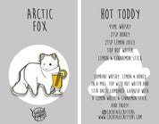 Arctic Fox & Hot Toddy Cocktail Hard Enamel Pin by Cocktail Critters